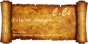 Czigler Csongor névjegykártya