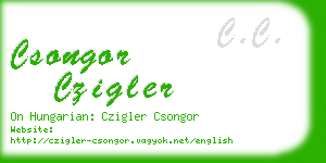csongor czigler business card